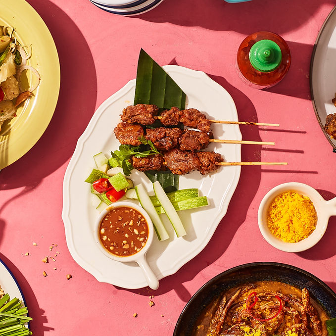 Xiên sườn bò Black Angus Mỹ nướng sốt Satay